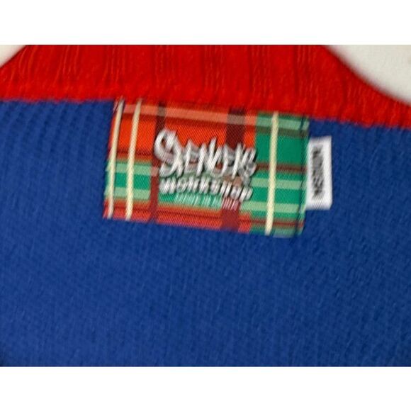 Spencers Christmas Sweater Bob Ross Embroidered Graphic Knit Pullover Lights M - Picture 3 of 7